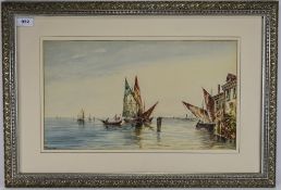 Edward Parrini 1850 - 1914 FL c.1900 ' Ships of the Dutch Coast ' Watercolour.