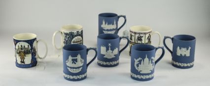 Wedgwood Christmas Mugs ( 5 ) In Total, Dates 1971, 1972, 1974, 1975 & 1976 + 3 Wedgwood Mugs,