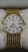 Gents Rotary Elegance Gold Plated Wristwatch In Fitted Box