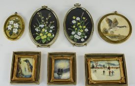 Collection Of Six Miniature Paintings.