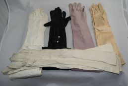 Five Pairs of Kid Leather Long Gloves.