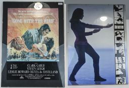 2 Modern Clip Framed Posters One Depicting The Avengers 36x24 Inches And One Gone With The Wind