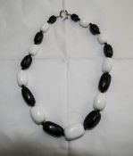 Monochrome Agate Large Stone Necklace co