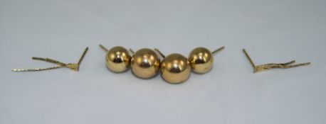 3 Pairs Of Ladies 9ct Gold Earrings. Ful