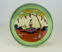 Clarice Cliff Hand Painted Cabinet Plate