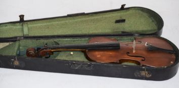 Four String Violin, in fitted case.