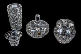 A Collection of Cut Glass Items ( 4 ) In