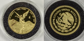 Mexican Gold Libertad 1/4 Onza 24ct Gold