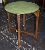 Modern Card Table With Green Circular To