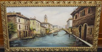 Large Venetian Oil On Canvas, Venetian S