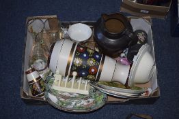 Box Of Miscellaneous Ceramics And Glass.