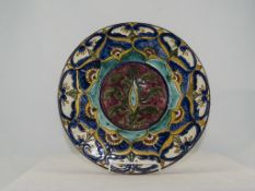 A Carlo Manzoni Art Pottery Circular Dis