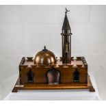 Early 20thC Fruit Wood Islamic Novelty Temple/Mosque Table Lighter Compendium Set The Turned Tower