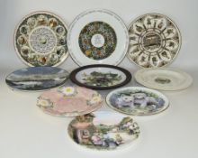 11 Cabinet Plates To Include Susan Neale 29928 The Lacemaker, Royal Doulton Green Plate & Niagara