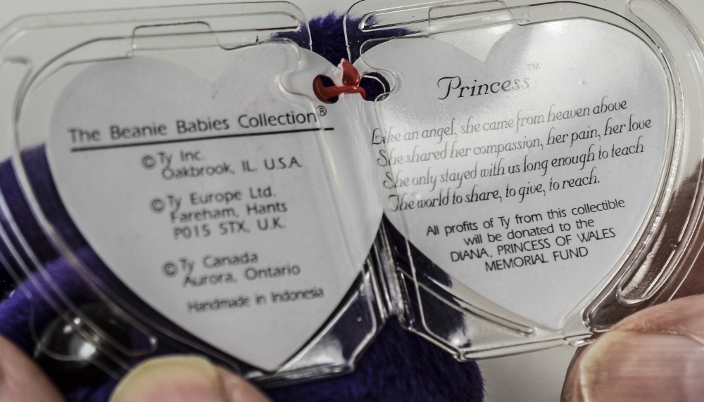 Princess Diana TY Beanie Baby First Edition. Circa 1997 - Retired. Made In Indonesia. Made With - Image 2 of 3