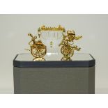 Swarovski Crystal Moments Gold Carriage, with 18ct Gold Plated Metal Trim, From The ' Travels