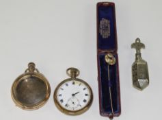 Small Mixed Lot Comprising An Open Faced Pocket Watch, Pocket Watch Case,