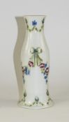 William Moorcroft Signed Macintyre Vase, 18th Century Swags and Roses Design on White Ground. c.