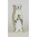 William Moorcroft Signed Macintyre Vase, 18th Century Swags and Roses Design on White Ground. c.