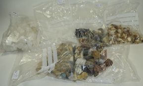 6 Bags Of Rough Hardstones, Crystal, Minerals Etc.