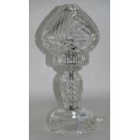 A Fine Quality Heavy Cut Crystal 2 Piece Table Lamp. Circa 1960's/70's.