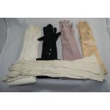 Five Pairs of Kid Leather Long Gloves.