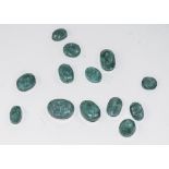 Selection of Sri Lankan Natural Oval Cut Emeralds For Rings ect. 135 carats in total.