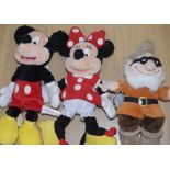 Three Disney Soft Toys.