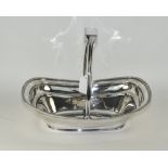 A Nice Quality Constructed Good Sized Silver Plated Swing Handle Basket Shaped Fruit Bowl,