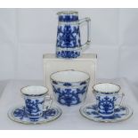 James Macintyre Aurelian Printed Dubarry Iris Design - Water Jug, Large Sugar Bowl and Two Cups