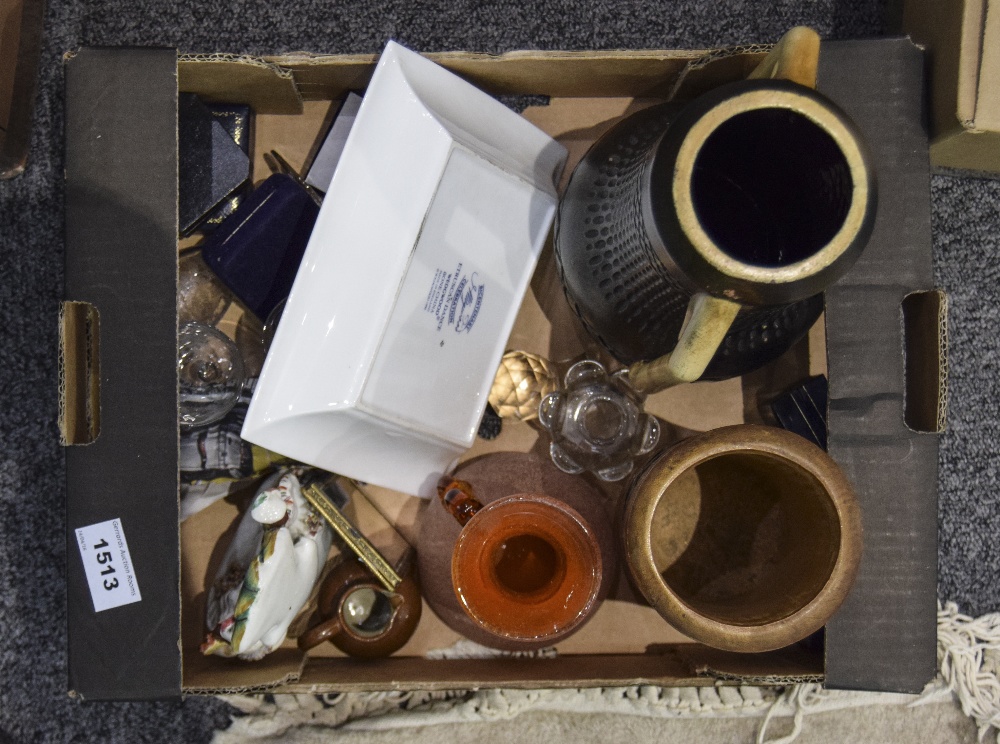 Mixed Box Of Collectable's To Include Sherry Glasses, Regent Of London Embroidered Brass Candle