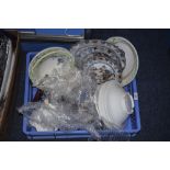 Box Of Miscellaneous Ceramics And Pottery. Comprising Coalport Figurine, Bowls, Cabinet Plates,