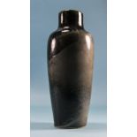 Cobridge Stoneware Hand Painted Bottle Shaped Vase with blues and greys. Impressed mark to base