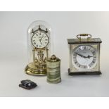 Small Mixed Lot Comprising Kundo West German Anniversary Clock, Ronson Onyx And Brass Table Lighter,