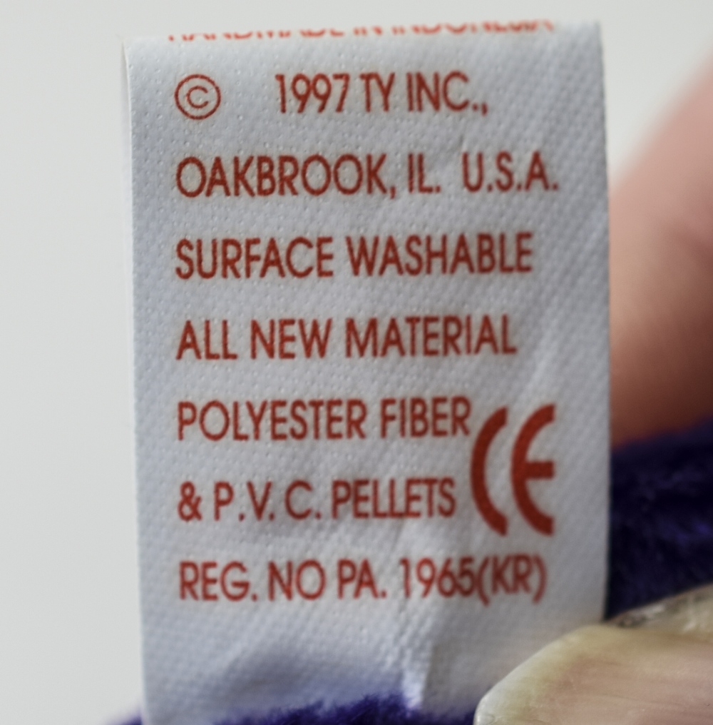 Princess Diana TY Beanie Baby First Edition. Circa 1997 - Retired. Made In Indonesia. Made With - Image 3 of 3