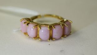 Pink Opal Band Ring, 3.