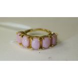 Pink Opal Band Ring, 3.