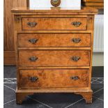 Early 20thC Walnut Chest Of 4 Drawers,
