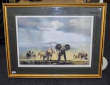 Large Limited Edition David Grant Coloured Print. ''Valley Of The Kings'' Pencil Signed to the