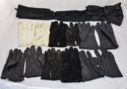 7 Pairs Of Ladies Leather/Suede Gloves Together With 1 Other