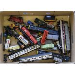 Box Containing A Small Quantity Of Loose Trains, Carriages, Cars Etc.