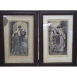 Pair Of Lord Leighton Prints "Whispers of Love" and "Wedded" 23 x 13 Inches.