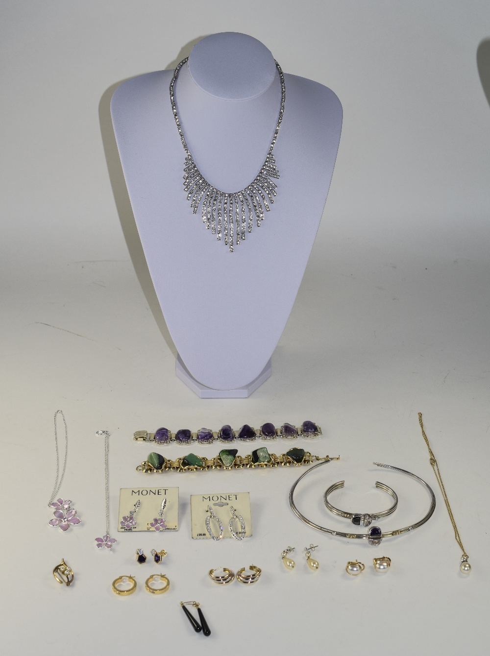 Collection Of Costume Jewellery. To Include Some Monet, Earrings, Bracelets, Chains, etc.