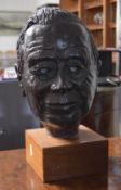 A Bust of a Famous Footballer. 11 Inches High - Bust Only. Signature to neck area 'RM'