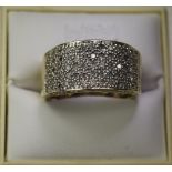 A 9ct Gold Set Diamond Cluster Ring. Fully Hallmarked and Set with Over 1ct of Diamonds.