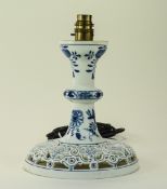 Meissen - Early 20th Century Blue and White Porcelain Table Lamp Base ' Blue Onion ' Pattern