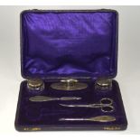 George V Silver Backed 6 Piece Manicure Set. Hallmark Birmingham 1919. A Pair of Scissors Missing.