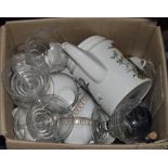 Box Of Assorted Pottery And Glass.