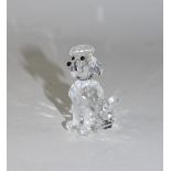 Swarovski Crystal Poodle Figure In a Sitting Position,