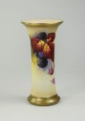 Royal Worcester Hand Painted Bud Vase ' Fallen Fruits - Berries ' Decoration. Signed Kitty Blake.